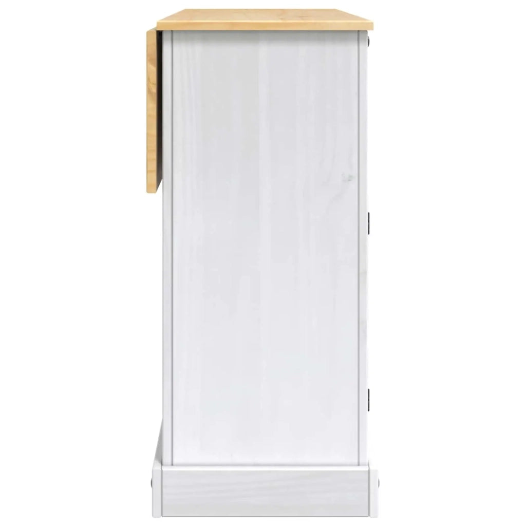 Carrello da Cucina 2 pcs Bianco e Cera di Miele Pino Massello 3425385