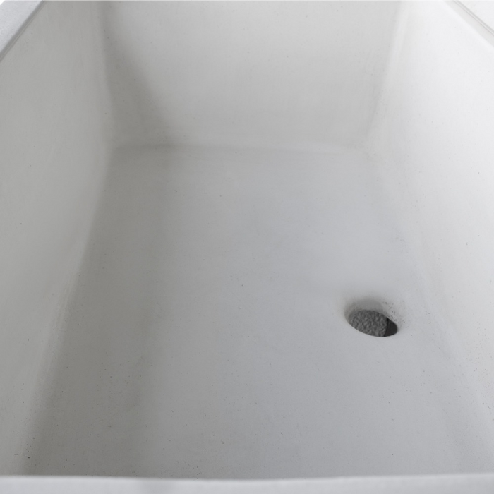 Pilozza lavabo bianca serie romantica cemento calcestruzzo 90 x 50 x h.28 cm