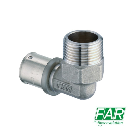 Raccordo Gomito 2 Uscite 3/4'' Maschio D.20x2 mm FAR 5904 Per Multistrato