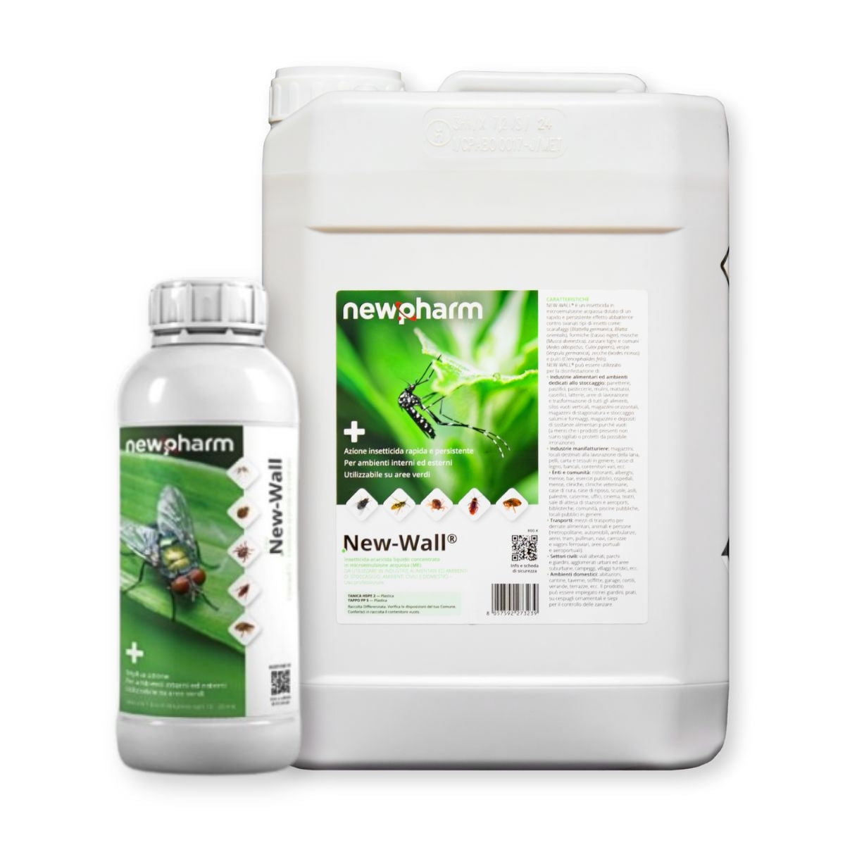 INSETTICIDA e ACARICIDA New-Wall Cipermetrina 92% Tetrametrina 95% | Versione da 1L