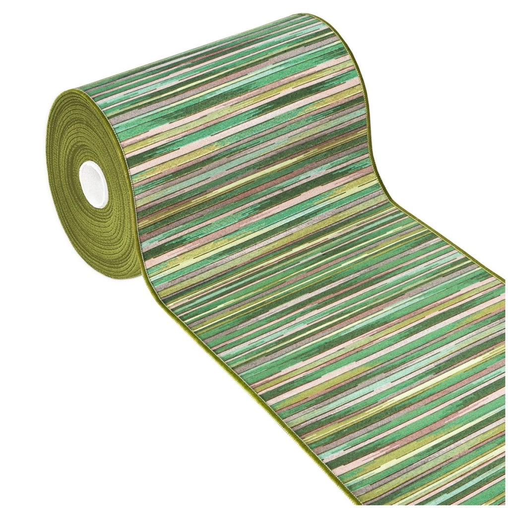 Tappeto Cucina Bordato Tessitura Piatta Bagno Camera Corridoio Stile Bamboo Verde 52x80 cm