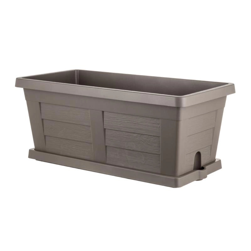 FIORIERA RETTANGOLARE cm  40 x 21,5 x 17 - cappuccino (con sottovaso)  - BAMA