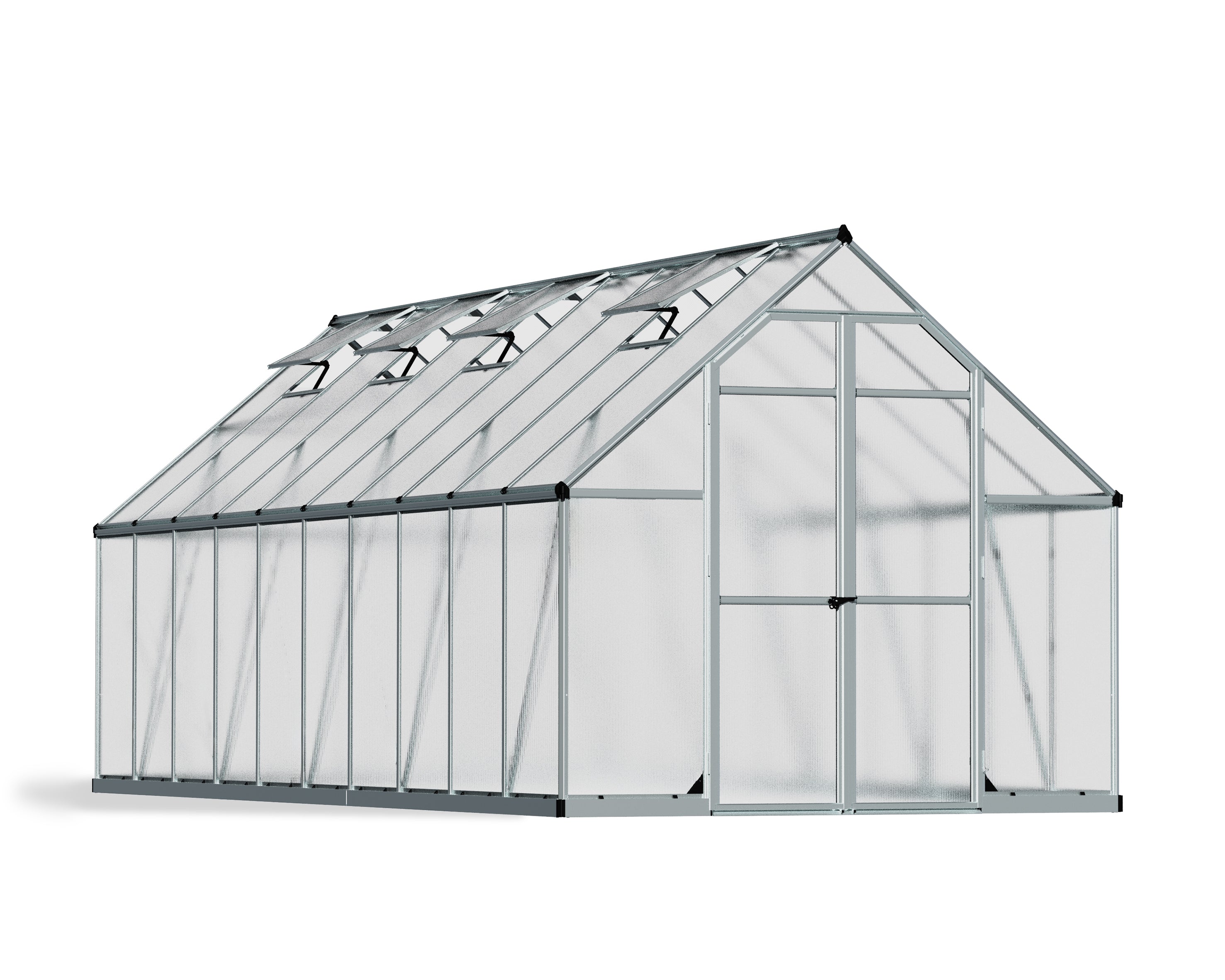 Canopia Essence Doppio Strato Serra Da Giardino in Policarbonato 607X244X229 cm  Argento