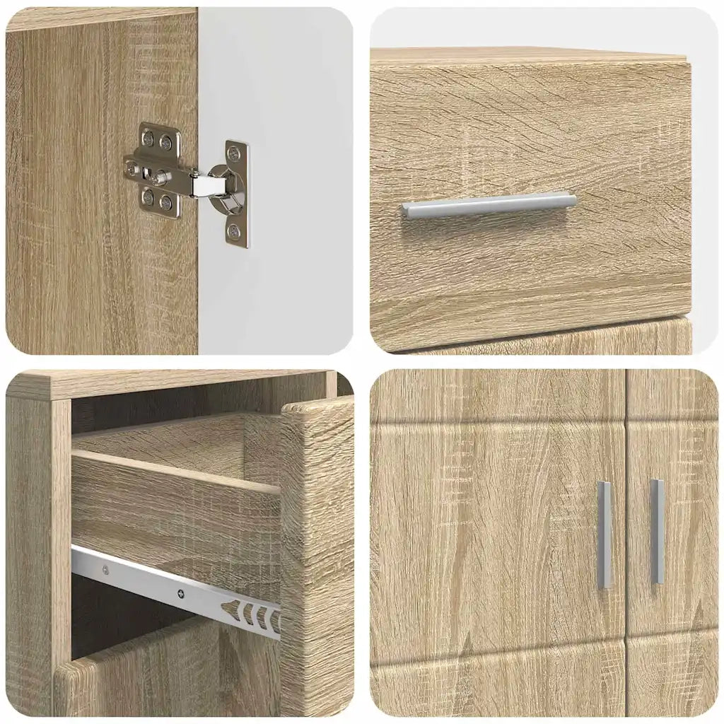 Credenza-Buffet-Armadio da cucina rovere sonoma 88,5 x 30,5 x 73 cm Legno multistrato