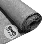 Schermo da sole 18 x 10 m 150 g/m² HDPE rete ombreggiante 85% ombreggiata resistente ai raggi UV e ai danni da vento con fori e anelli per cavi colore grigio - Rete di privacy