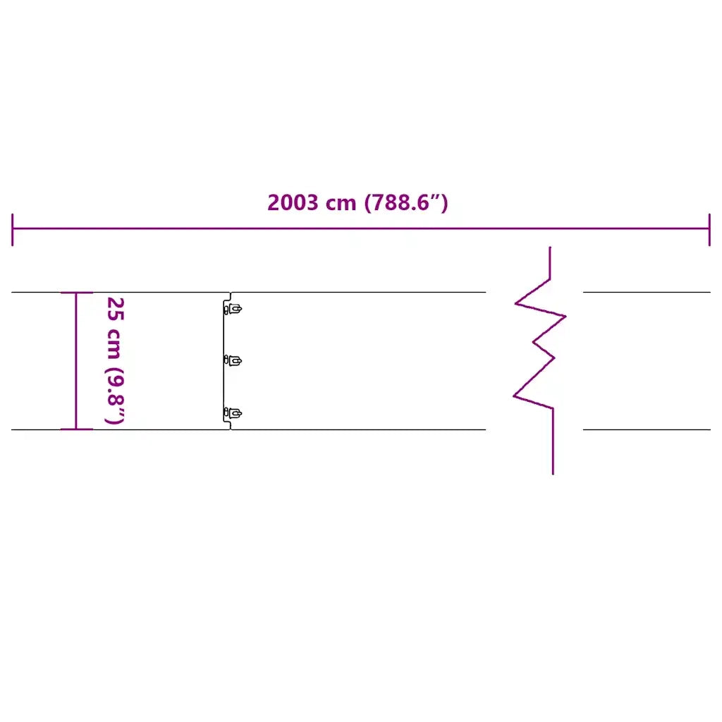 Bordure per Prato 20 pz 25x103 cm Acciaio Inossidabile CFW6866501