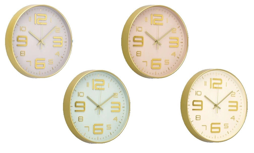 1 Pezzo Orologio da Parete in Plastica 30 cm 4 Colori