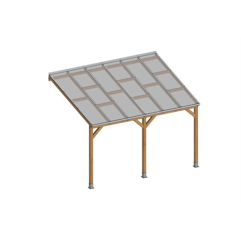 Tetto Couv'Terrasse legno 3x3,7m - con tetto