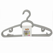 Trade Shop - Set 5pz Grucce In Plastica Stampelle Appendiabito Pantaloni Giacche Grigio 79325 -