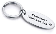 Sostegno per chiavi personalizzato - Acciaio inossidabile - Regalo per il Giorno del Papà/la Giornata della Mamma - Anello per chiavi - 20x45mm - 1-Pack