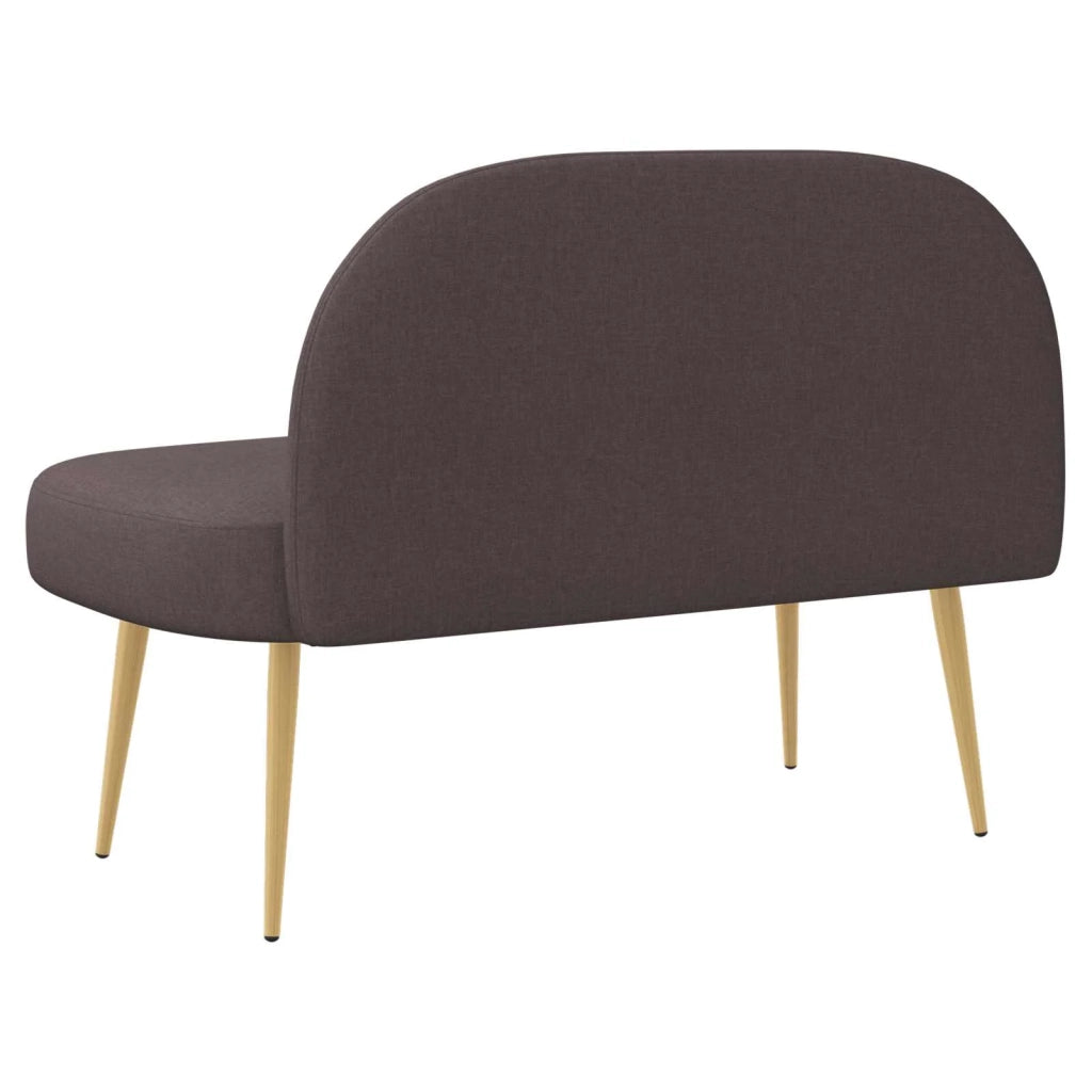 Panchina imbottita con schienale Marrone scuro 110 x 60 x 76 cm 42040760