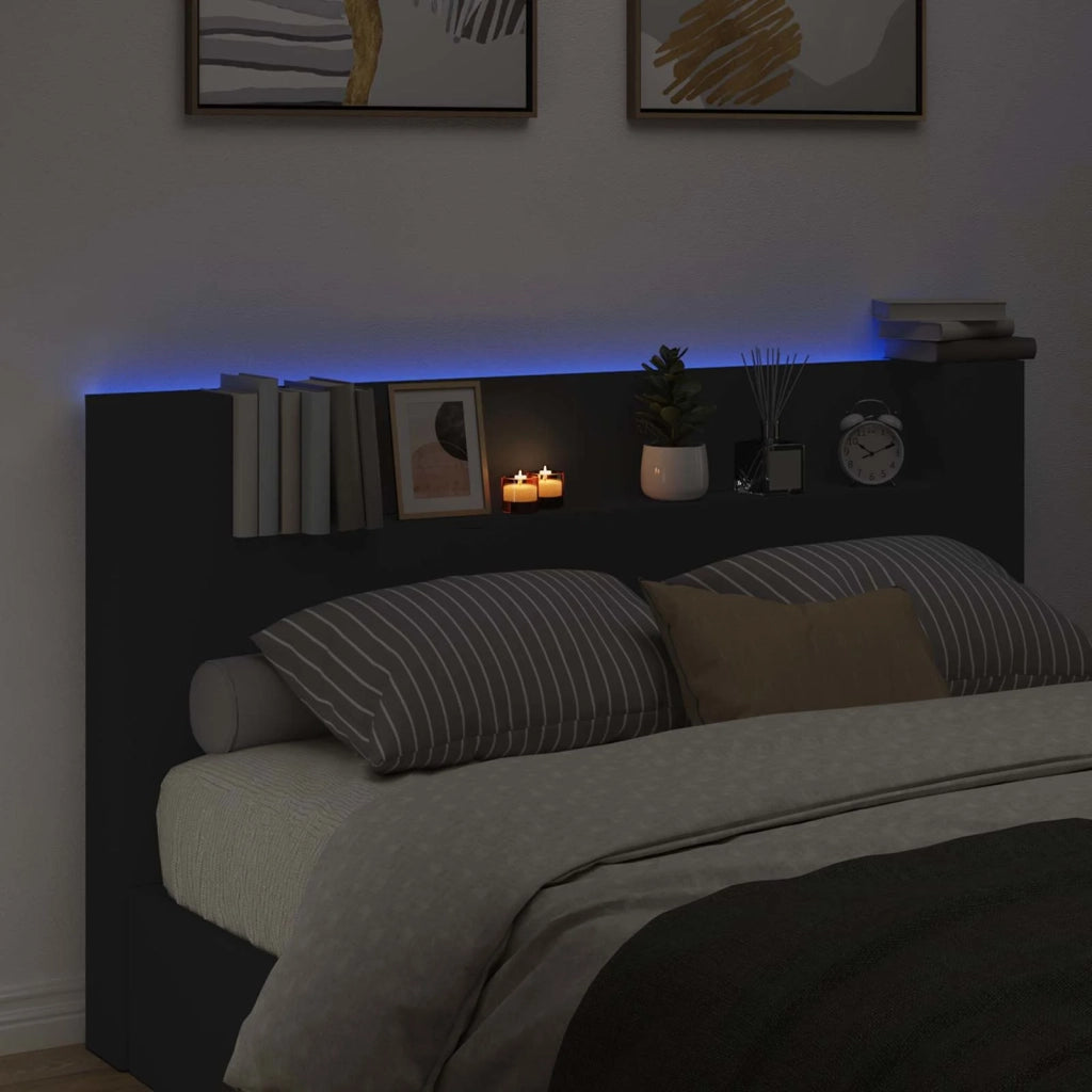 Testiera Nero 180 x 16,5 x 103,5 cm Legno multistrato 3418690