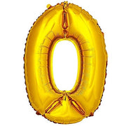Trade Shop - Palloncino Numero 0 Oro 35cm Elio Decorazione Compleanno Party Festa -