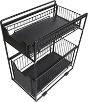 Cassa porta a scomparsa con maniglia di apertura - Organizzatore per risparmio di spazio per cucina e bagno