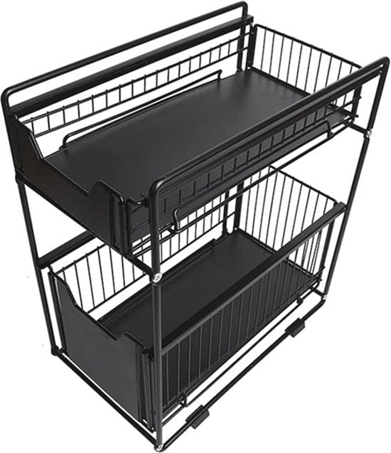 Cassa porta a scomparsa con maniglia di apertura - Organizzatore per risparmio di spazio per cucina e bagno