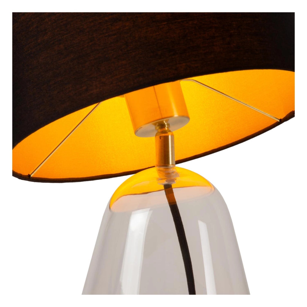 Lampada da tavolo CAMPANA vetro nero 1xE27 Lucide