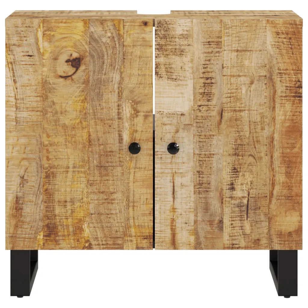 Mobile Lavabo 62x33x58cm Legno Massello Mango Legno Multistrato 351986