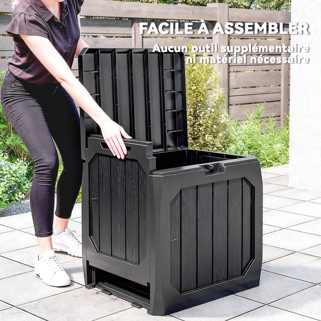 Contenitore da Giardino 121L ¨C Xylo ¨C Esterno Nero 56x45x53cm