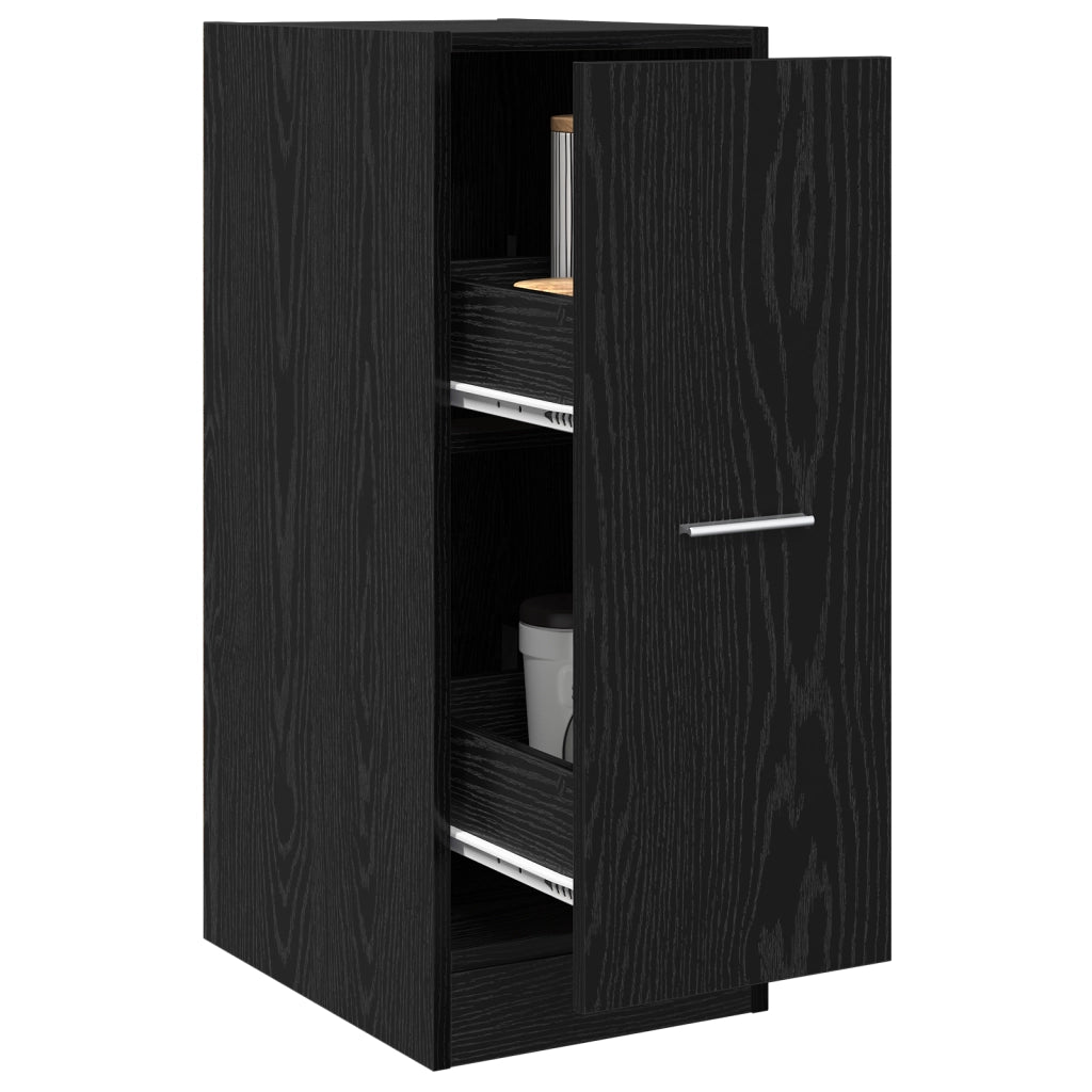 Armadio da Farmacia in Rovere Nero 30x41x77,5 cm in Legno Ingegnerizzato