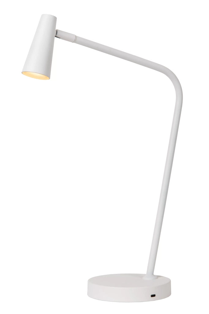 Lampada da scrivania bianca LED 3W touch Lucide Stirling