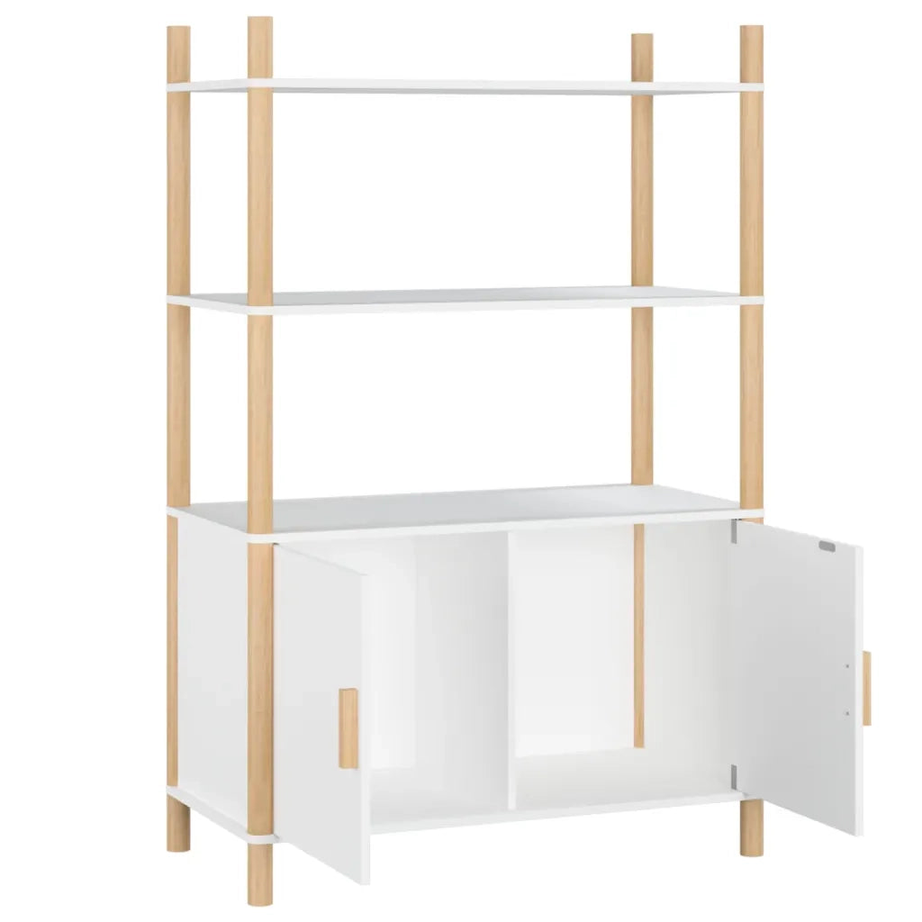 Credenza Bianca 80x40x121 cm in Legno Multistrato cod mxl 12290