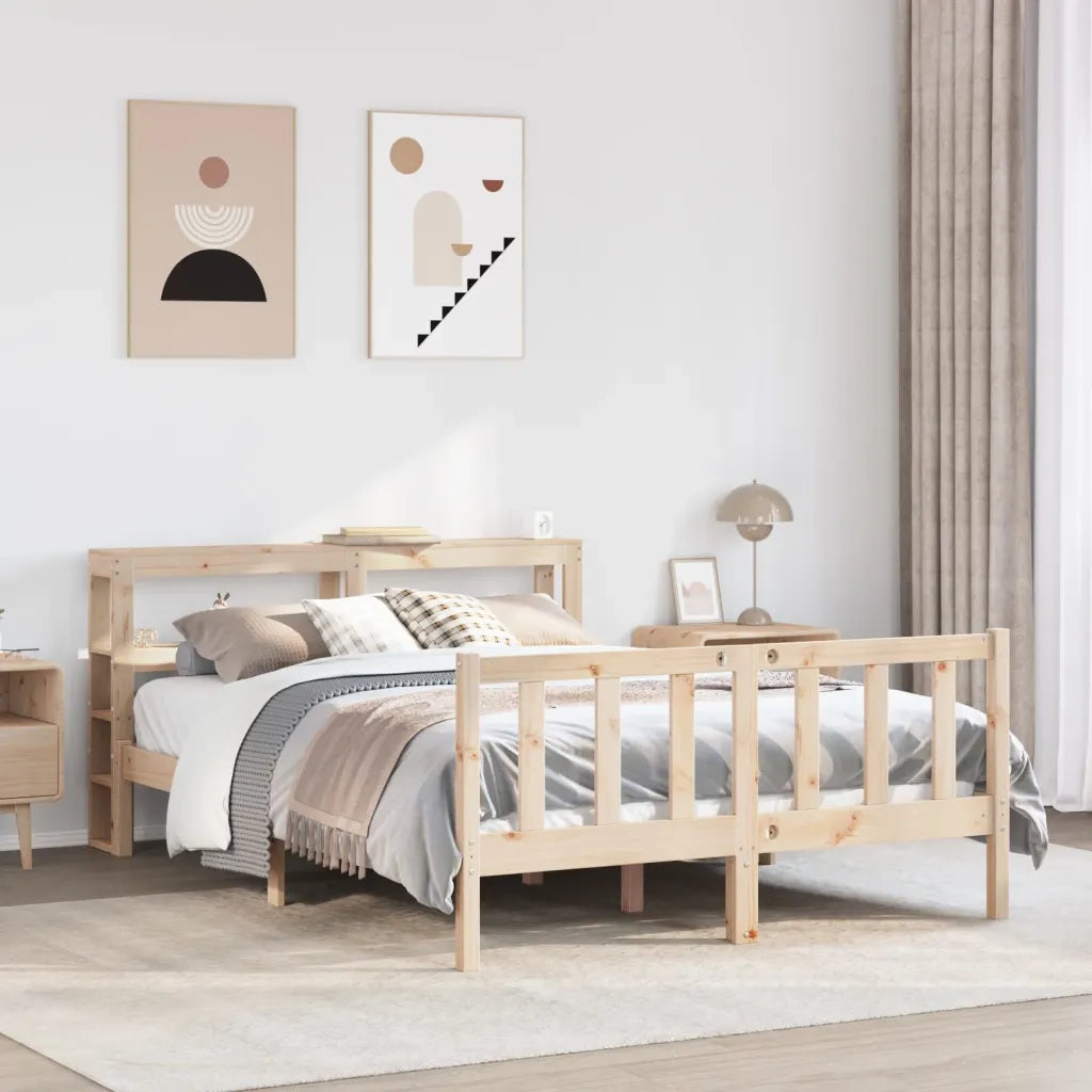 Letto senza Materasso 120x190 cm in Legno Massello di Pino