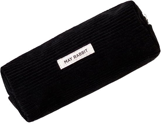 Cassa per Pennarelli in Corduroy, Borsa per Pennarelli, Borsa per Pennarelli Stilosa, Borsa per Pennarelli Universale per Scuole, Uffici, Viaggi (Nero)