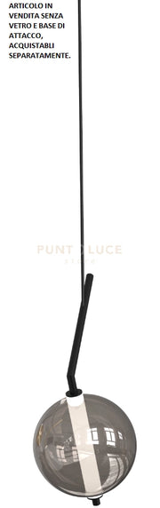 LIU-CO N Sospensione 1 luce led struttura nero opaco senza base e vetri, dimmerabile SDD 2800 - 5000 18W
