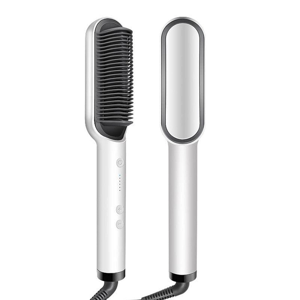 Trade Shop - Spazzola Pettine Piastra Lisciante Elettrica Riscaldante Per Capelli 5 Temperature Styling -