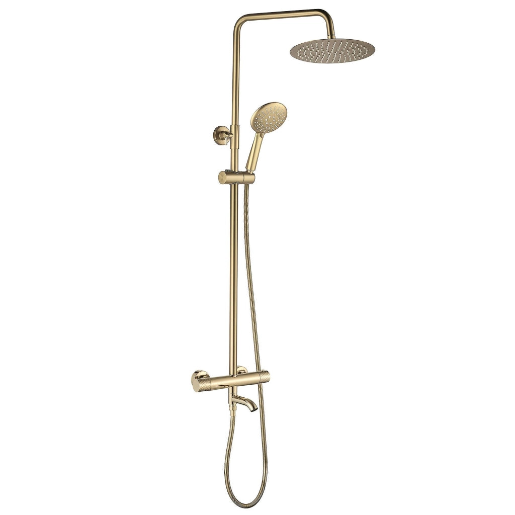 Set Doccia Da Incasso Con Termostatato Lungo Diamond Gold