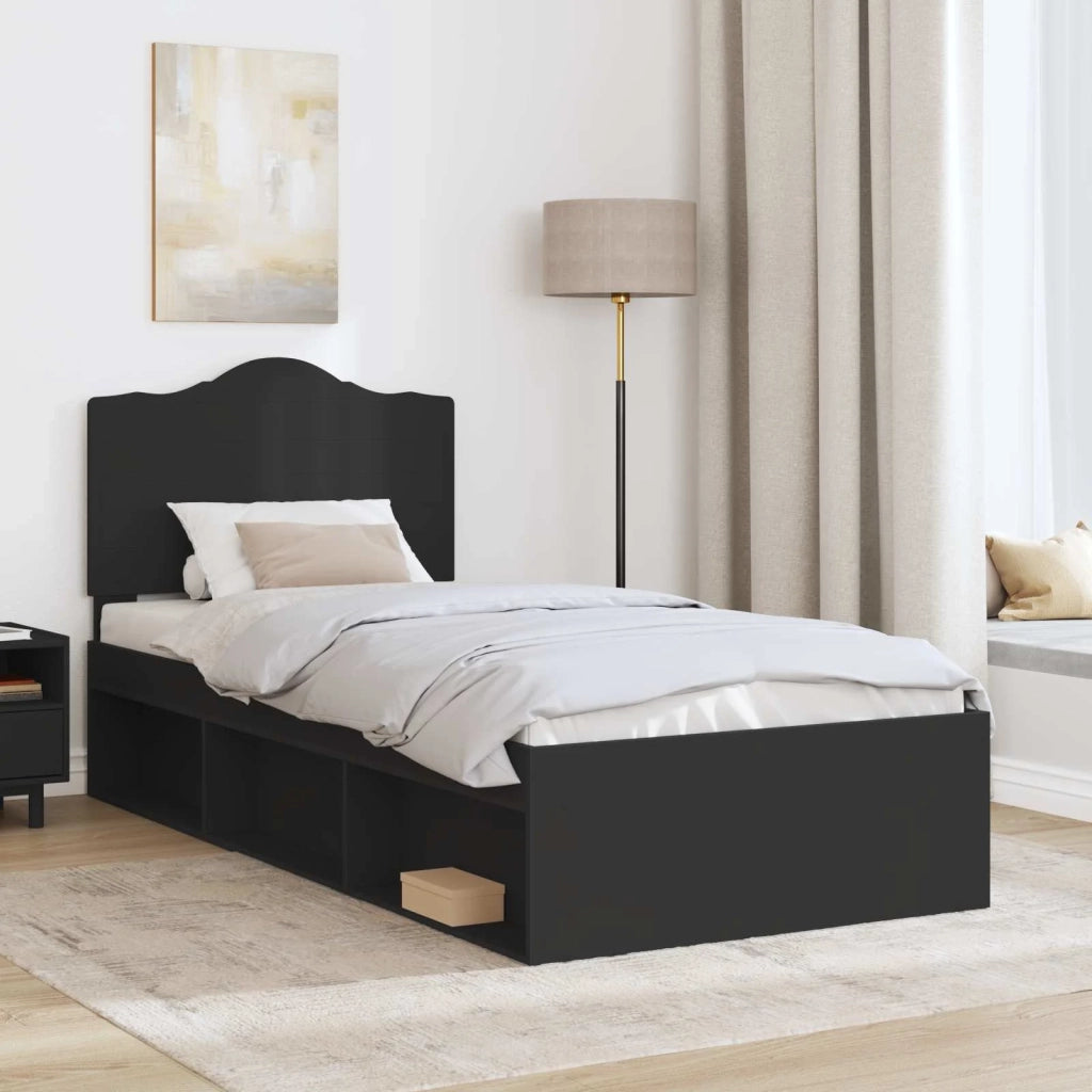 Struttura del letto Nero 100 x 200 cm Pino massello 3413345