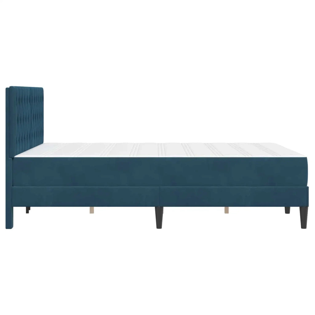 Struttura letto con materasso-Giroletto Blu 120 x 200 cm Velluto 362339