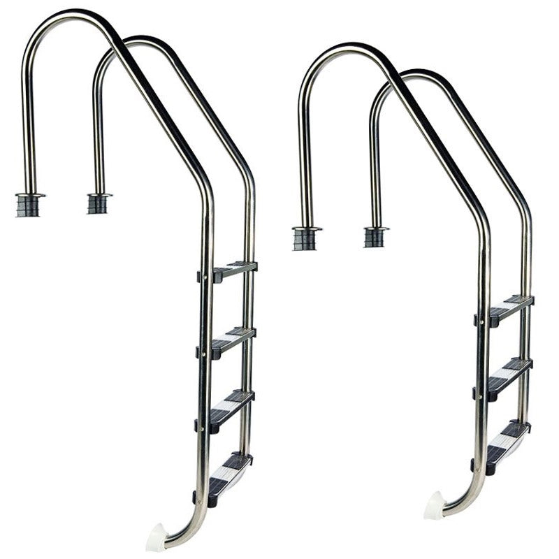 Scaletta per piscina interrata STANDARD in acciaio Inox AISI 304L Configurazione: 4 Gradini