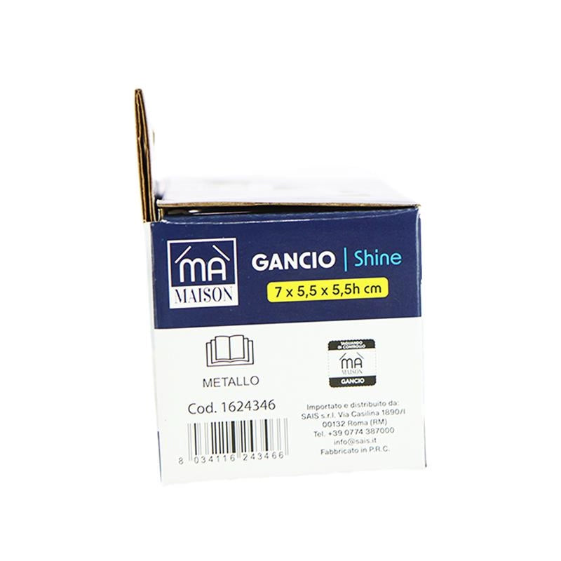 MAURY'S SHINE GANCIO BAGNO CROMATO APPENDI ASCIUGAMANI ACCAPPATOIO 7X5.5X5.5