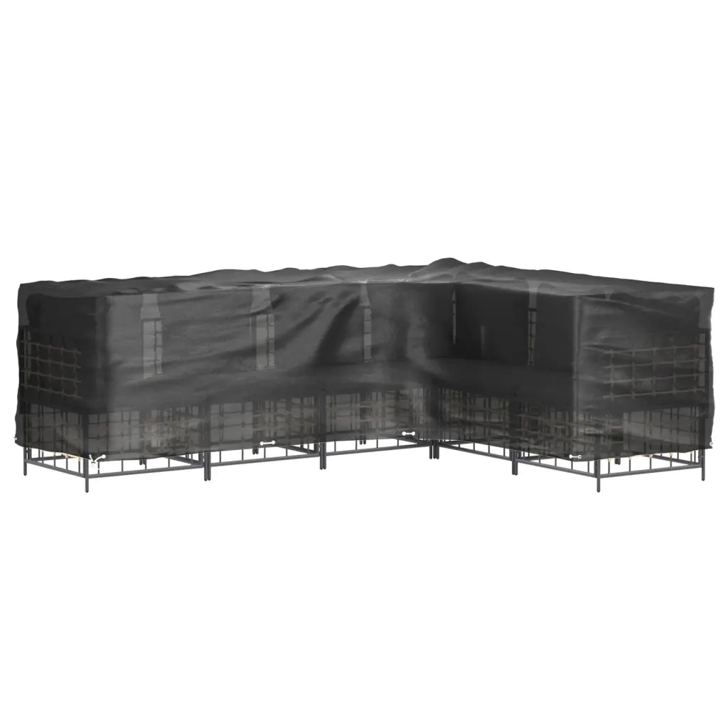 Coperture Mobili da Giardino a L 2pz 18 Occhielli 285x220x80cm