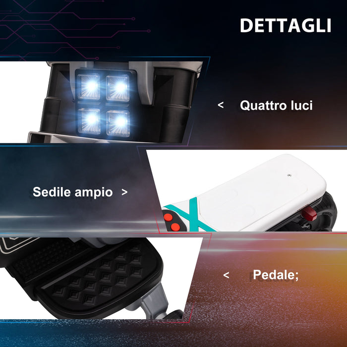 Moto Elettrica per Bambini 6V   Bianca e Nera