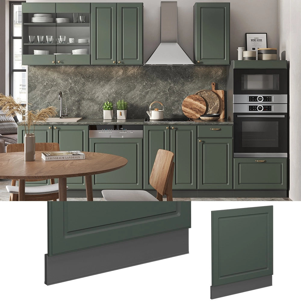 Pannello frontale Fame-Line Verde-oro rustico/Antracite 60 cm senza piano di lavoro Vicco