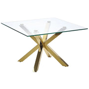 Tavolino Effetto Legno Chiaro ⌀ 70 cm Piano in Vetro Tavolino Rotondo Salotto Moderno