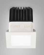 QUITO FARETTO INCASSO QUADRO BIANCO 6,2X6,2CM C/DRI 12W 3000K 1150LM