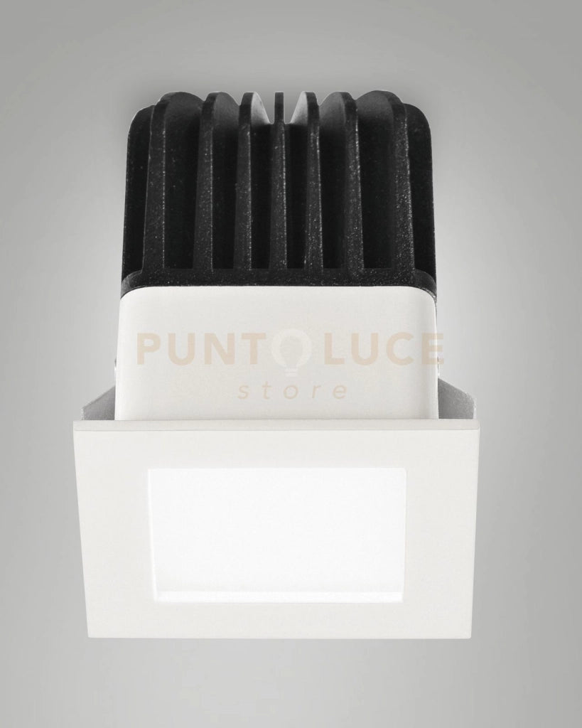 QUITO FARETTO INCASSO QUADRO BIANCO 6,2X6,2CM C/DRI 12W 3000K 1150LM