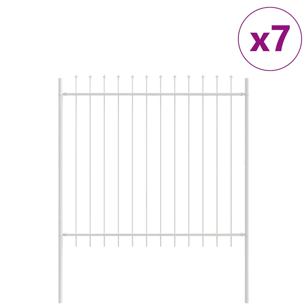 Recinzione per Giardino 7 pcs Bianco 11,9 x 1,5 m 3334142