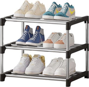 Scatola a 3 Livelli per Organizzare Scarpe con Spazio per Gambe per Entrata e Corridoio