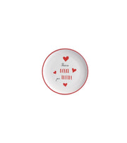 Piatto Bonbons in ceramica per dolce 28 cm con scritta stasera dolce per tutti