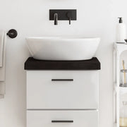 Piano Bagno Marrone Scuro 40x30x(2-6)cm Legno Massello Trattato 3156187