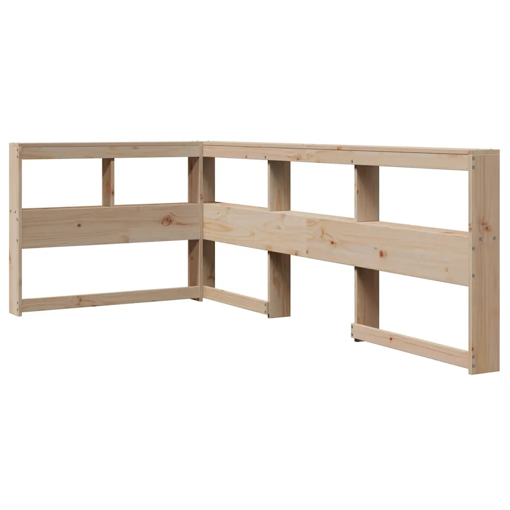 Letto Libreria senza Materasso-Struttura Letto con contenitore 90x190 cm Legno Massello Pino 236554