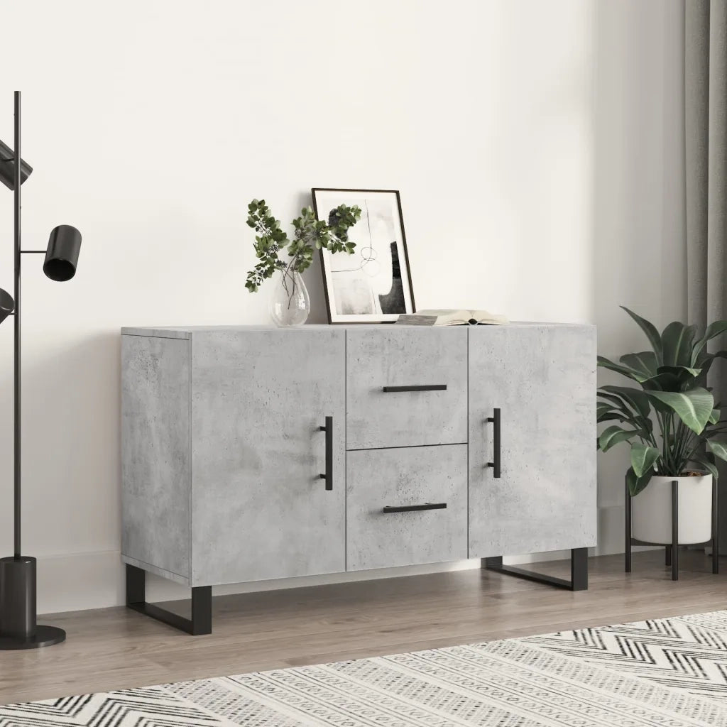 Credenza Grigio Cemento 100x36x60 cm in Legno Multistrato 828200