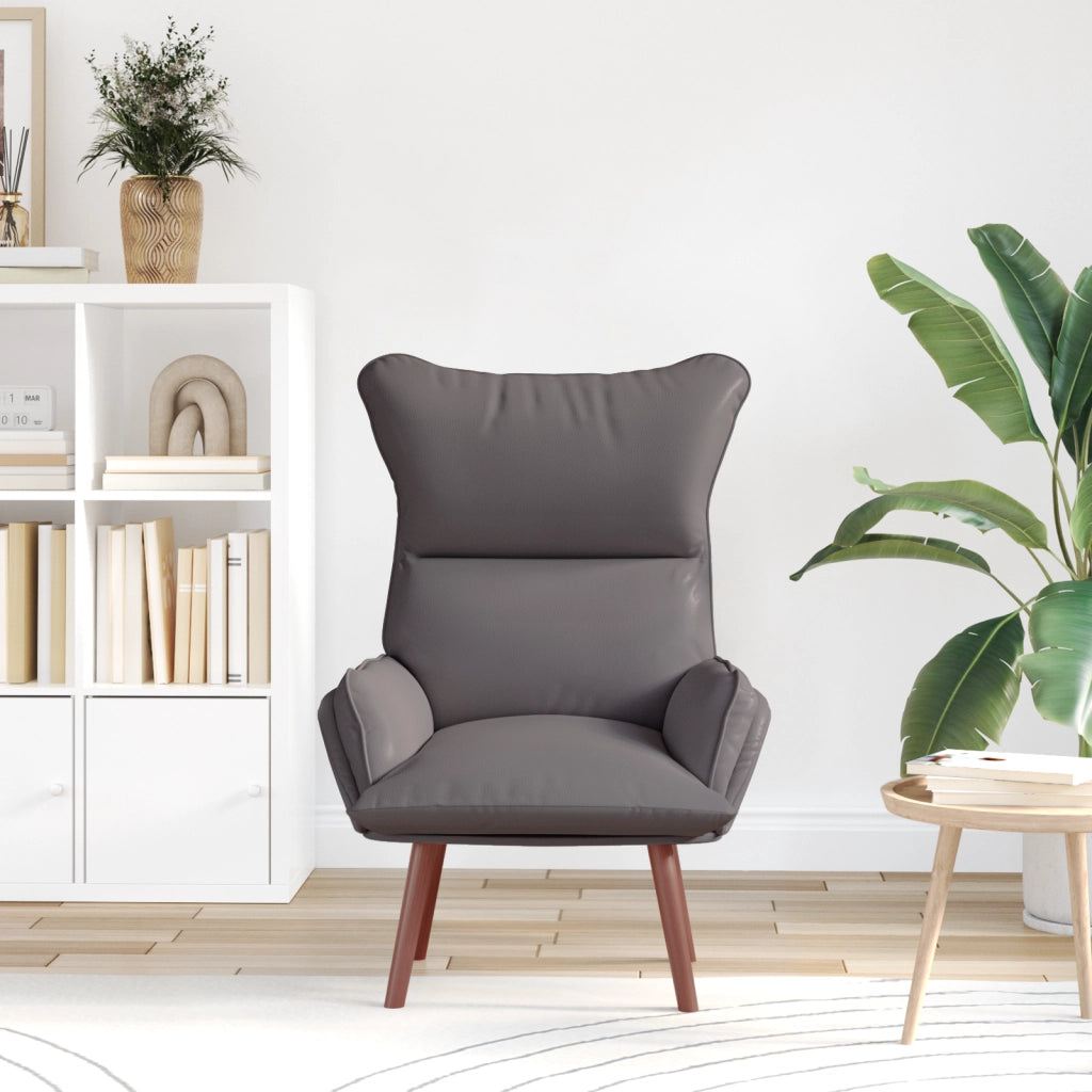 Poltrona Rilassante Grey in Pelle Sintetica