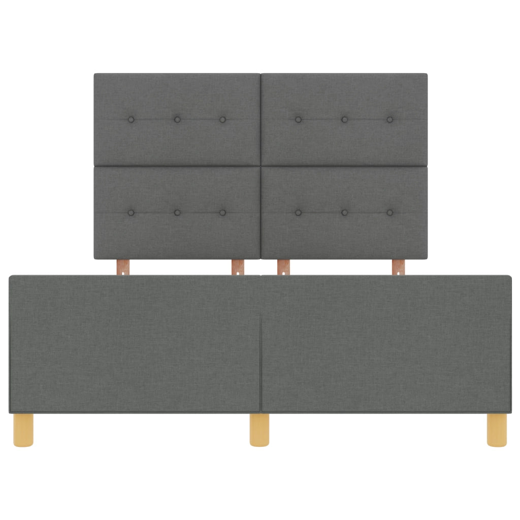 Rete Letto Grigio Scuro 140x200 cm Tessuto