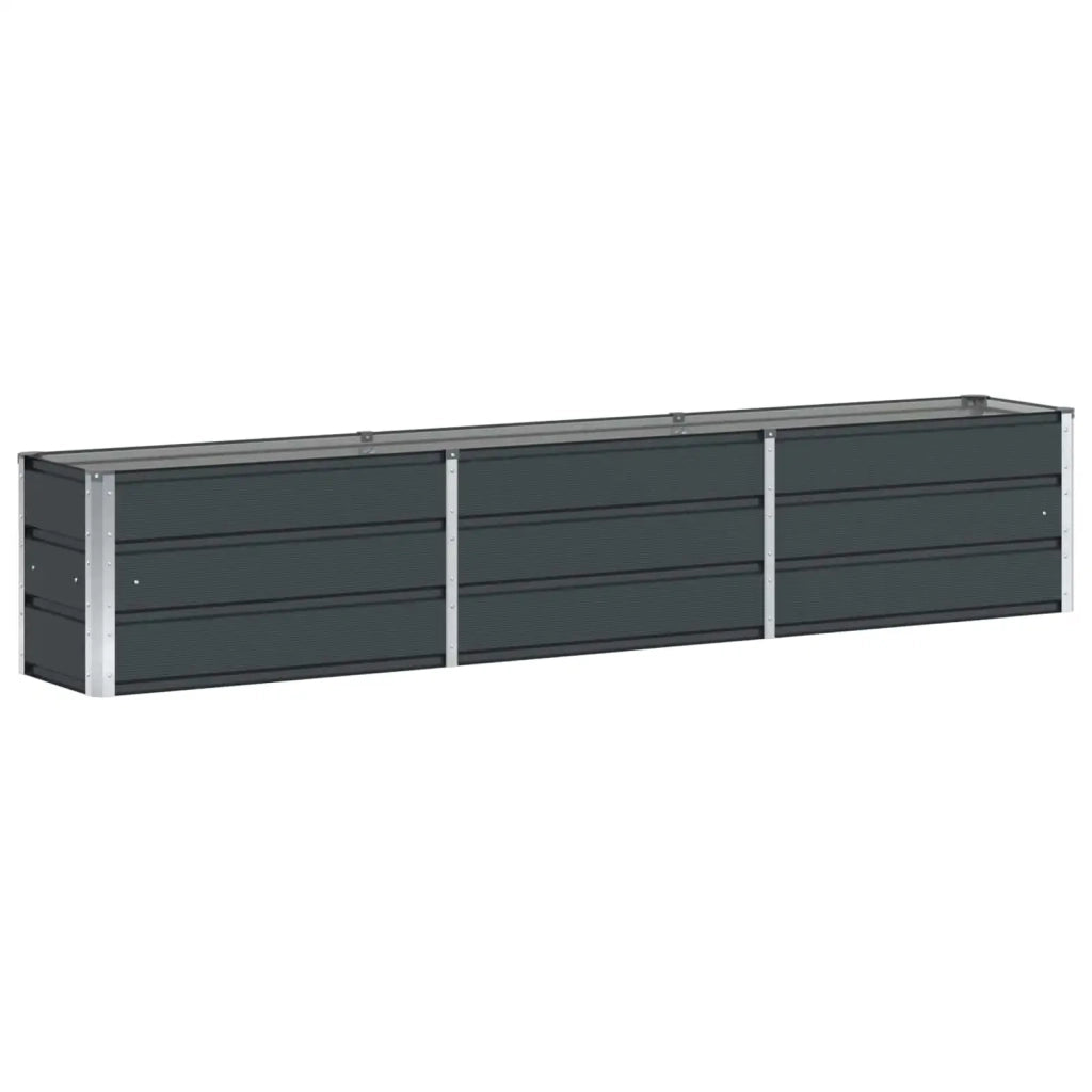 Fioriera | Cassetta per fiori | Vaso Antracite 240 x 40 x 45 cm Acciaio