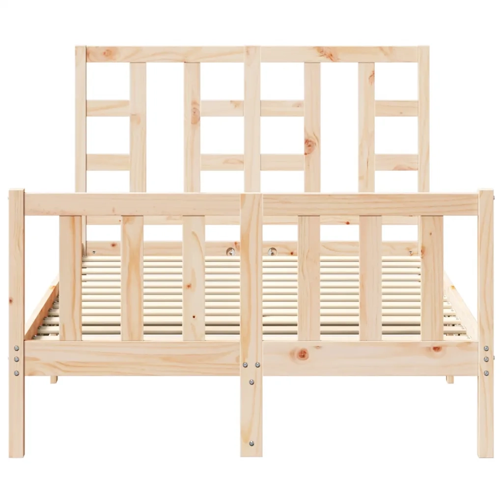 Giroletto senza Materasso-Struttura Letto 120x200 cm in Legno Massello di Pino 599013
